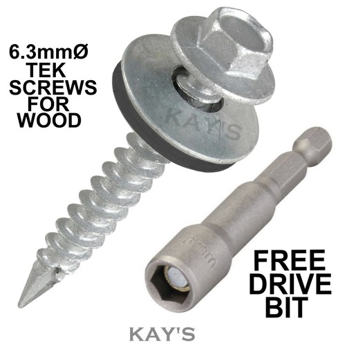 Tek screws for wood - screws, roofing